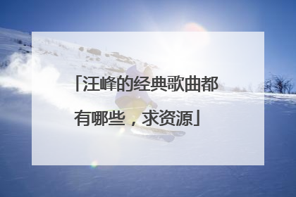 汪峰的经典歌曲都有哪些，求资源