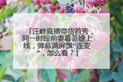 汪峰直播带货首秀,同一时段前妻葛荟婕上线,弹幕满屏飘“连麦”,怎么看?