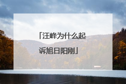 汪峰为什么起诉旭日阳刚