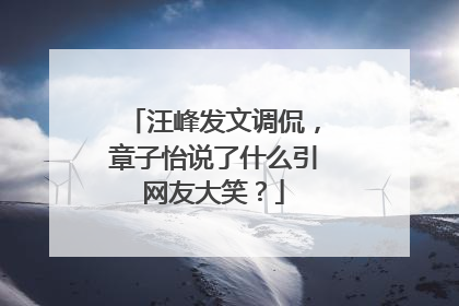 汪峰发文调侃,章子怡说了什么引网友大笑?