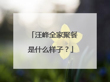 汪峰全家聚餐是什么样子?