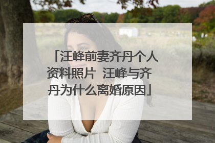 汪峰前妻齐丹个人资料照片 汪峰与齐丹为什么离婚原因