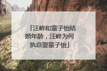 汪峰和章子怡结婚年龄,汪峰为何执意娶章子怡