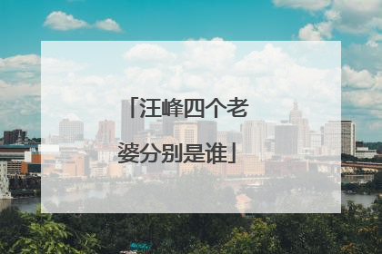 汪峰四个老婆分别是谁