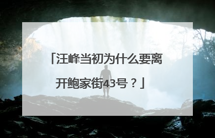 汪峰当初为什么要离开鲍家街43号？