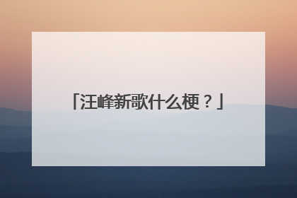汪峰新歌什么梗？