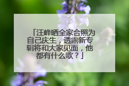 汪峰晒全家合照为自己庆生，透露新专辑将和大家见面，他都有什么歌？