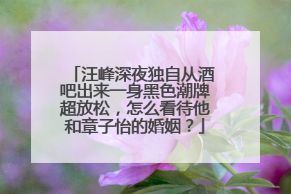 汪峰深夜独自从酒吧出来一身黑色潮牌超放松，怎么看待他和章子怡的婚姻？
