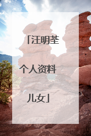 汪明荃个人资料儿女