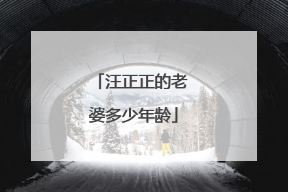 汪正正的老婆多少年龄