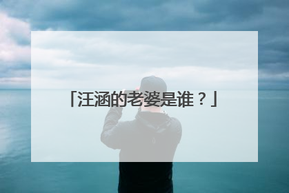 汪涵的老婆是谁？