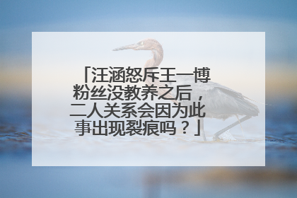汪涵怒斥王一博粉丝没教养之后,二人关系会因为此事出现裂痕吗?