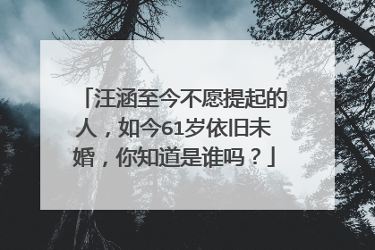 汪涵至今不愿提起的人，如今61岁依旧未婚，你知道是谁吗？