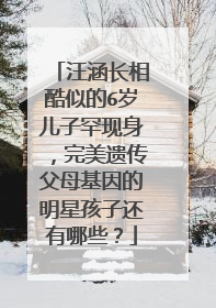 汪涵长相酷似的6岁儿子罕现身,完美遗传父母基因的明星孩子还有哪些?