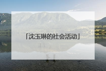 沈玉琳的社会活动