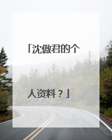 沈傲君的个人资料？