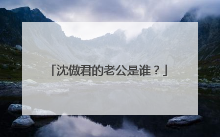 沈傲君的老公是谁？