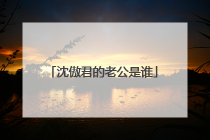 沈傲君的老公是谁