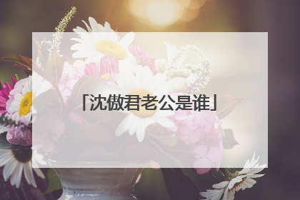 沈傲君老公是谁