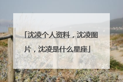 沈凌个人资料,沈凌图片,沈凌是什么星座