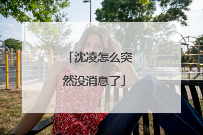 沈凌怎么突然没消息了