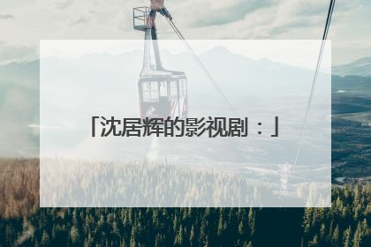 沈居辉的影视剧：