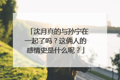 沈月真的与孙宁在一起了吗?这俩人的感情史是什么呢?