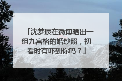 沈梦辰在微博晒出一组九宫格的婚纱照,初看时有吓到你吗?