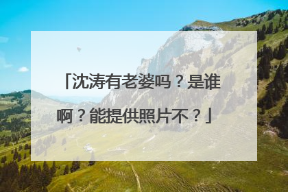 沈涛有老婆吗?是谁啊?能提供照片不?