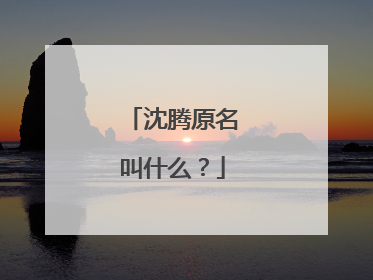 沈腾原名叫什么？