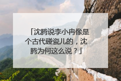 沈腾说李小冉像是个古代碰瓷儿的,沈腾为何这么说?
