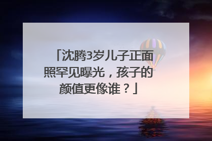 沈腾3岁儿子正面照罕见曝光,孩子的颜值更像谁?