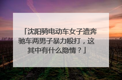 沈阳骑电动车女子遭奔驰车两男子暴力殴打,这其中有什么隐情?