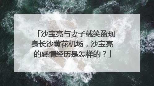 沙宝亮与妻子戴笑盈现身长沙黄花机场，沙宝亮的感情经历是怎样的？