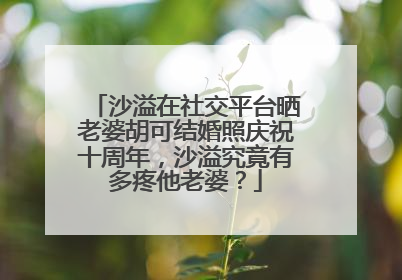 沙溢在社交平台晒老婆胡可结婚照庆祝十周年,沙溢究竟有多疼他老婆?