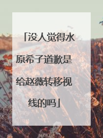 没人觉得水原希子道歉是给赵薇转移视线的吗