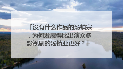 没有什么作品的汤镇宗，为何发展得比出演众多影视剧的汤镇业更好？
