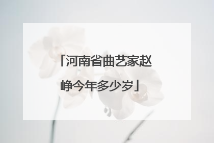 河南省曲艺家赵峥今年多少岁