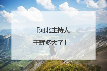 河北主持人于辉多大了