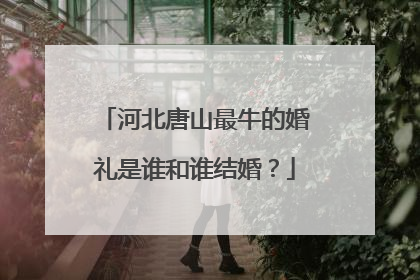 河北唐山最牛的婚礼是谁和谁结婚?