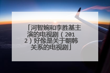 河智婉和李胜基主演的电视剧(2012)好像是关于朝韩关系的电视剧
