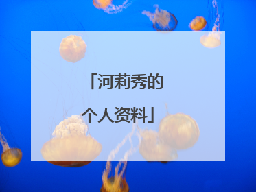 河莉秀的个人资料