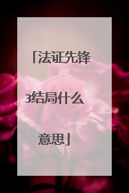 法证先锋3结局什么意思
