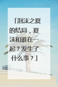 泡沫之夏的结局,夏沫和谁在一起?发生了什么事?