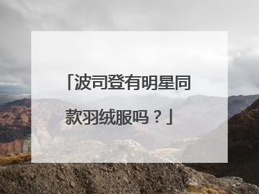 波司登有明星同款羽绒服吗?