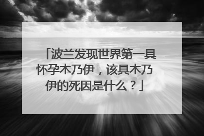 波兰发现世界第一具怀孕木乃伊，该具木乃伊的死因是什么？