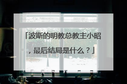 波斯的明教总教主小昭，最后结局是什么？