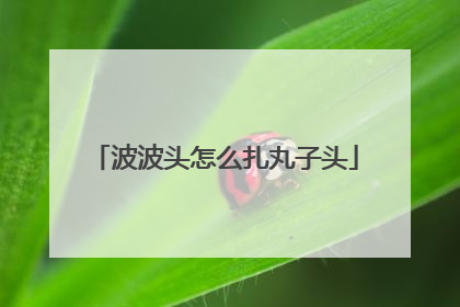 波波头怎么扎丸子头