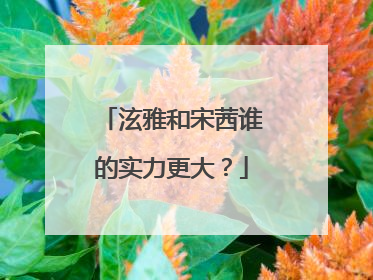 泫雅和宋茜谁的实力更大？