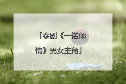 泰剧《一诺倾情》男女主角